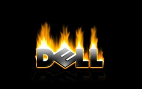 Dell in fire wallpaper
