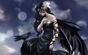 Fantasy Girl Raven wallpaper