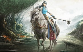 Fantasy Girl Rider wallpaper