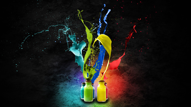 Colourful Bottles Abstract wallpaper