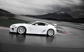 Lexus LFA White Side Angle Speed