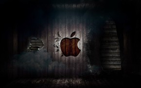 Apple in a room