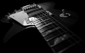 Black and White Guitar wallpaper