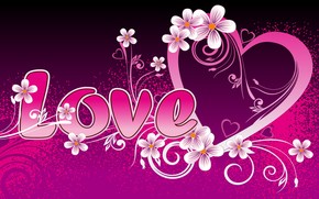 2D Love Heart Pink