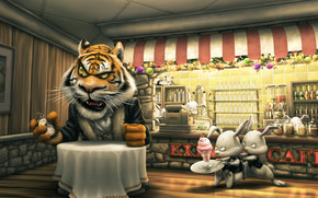 Angry Tiger Cartoon wallpaper