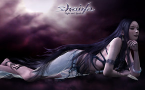 Shaiya Long Purple Hair wallpaper