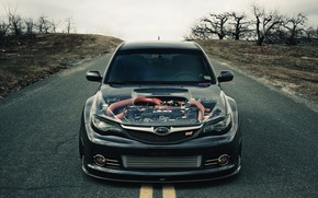 Dark Subaru Impreza STI wallpaper