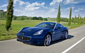 Blue Ferrari California