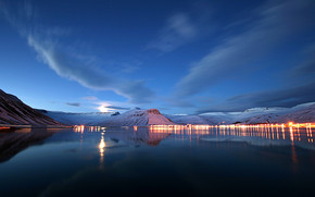 Lake Lights Reflection