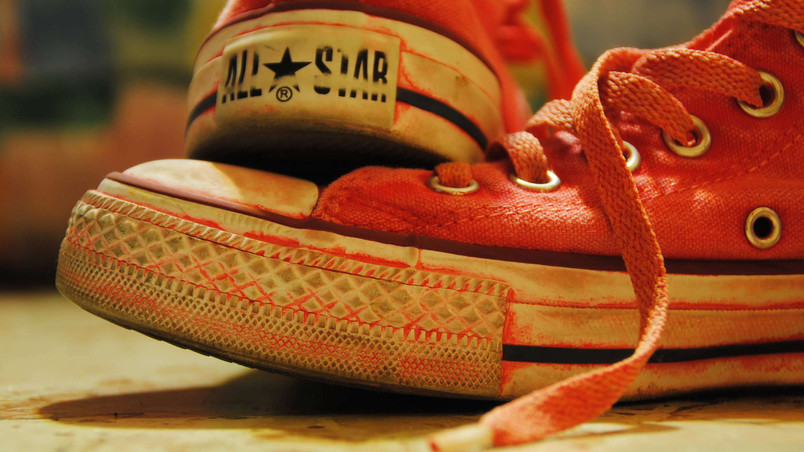 Red All Stars Tennis Shoes wallpaper