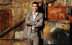 George Clooney Elegant Suit wallpaper
