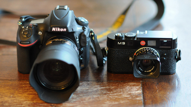 Nikon and Leica wallpaper