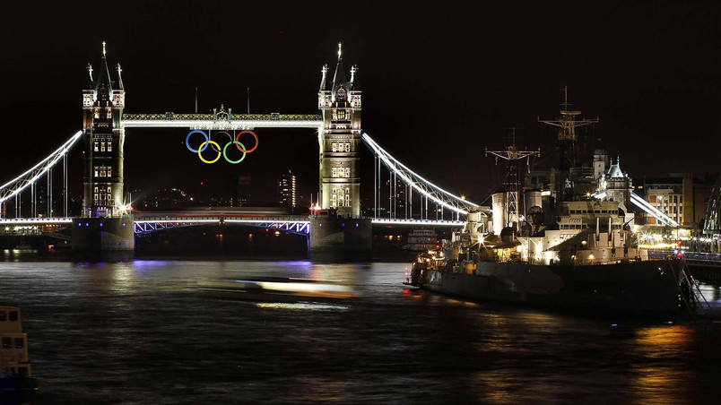 London Bridge at Night 2012 Olympics wallpaper