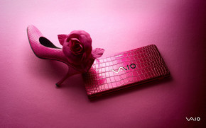 Sony Vaio Pink Leather wallpaper