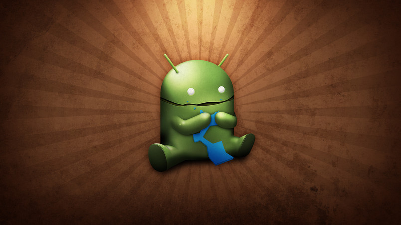Funny Android Eating wallpaper
