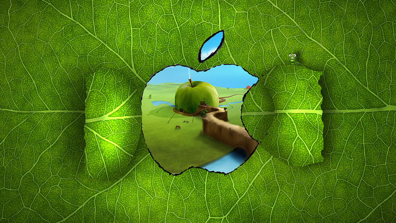 Apple Logo Window wallpaper