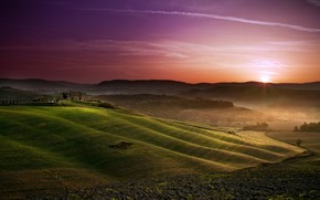 Sunset in Tuscany wallpaper