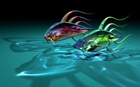 Fishes Race wallpaper