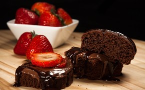 Chocolate and Strawberry Cake wallpaper