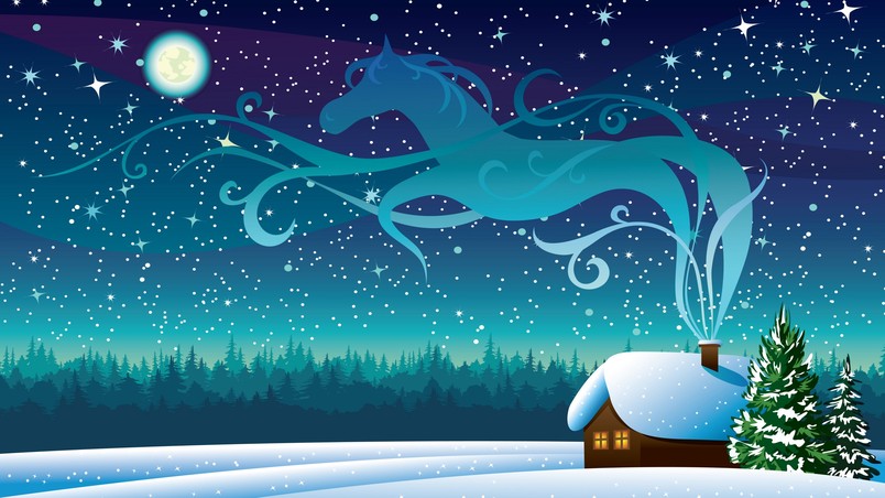 Drawing for Christmas wallpaper