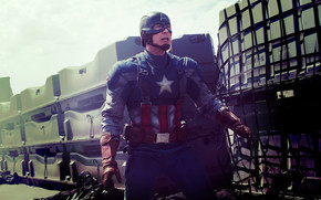 Captain America in Action wallpaper