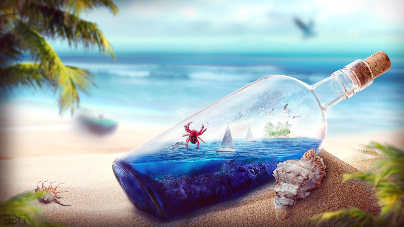 Ocean in a Bottle wallpaper