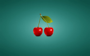 Minimalistic Cherries wallpaper