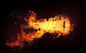 Fire Guitar Art