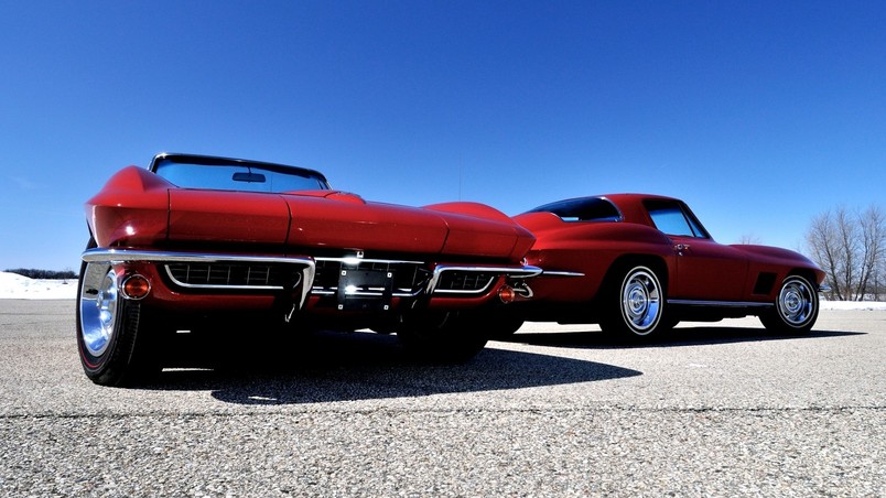 Red Gorgeous Chevrolet Corvette wallpaper