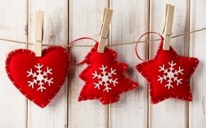 Handmade Red Christmas Ornaments