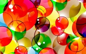 Abstract Colorful Bubbles wallpaper
