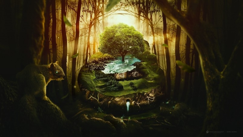 Amazing Jungle Photo Manipulation wallpaper