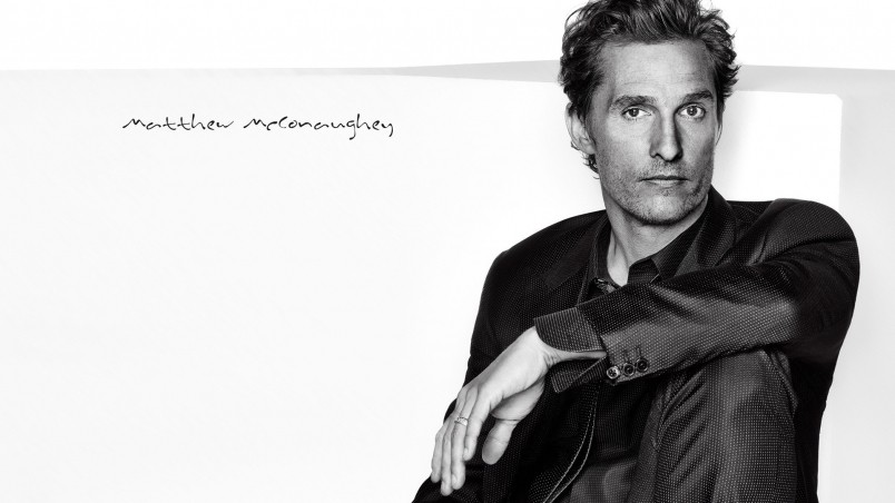 Matthew McConaughey Black and White wallpaper