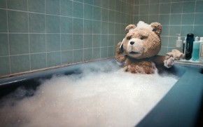 Ted taking a Bath