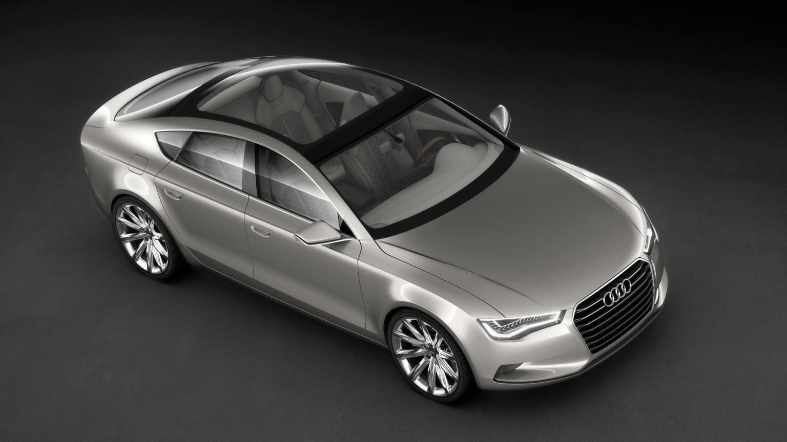 2009 Audi Sportback Concept - Front And Side Top for 1536 x 864 HDTV resolution