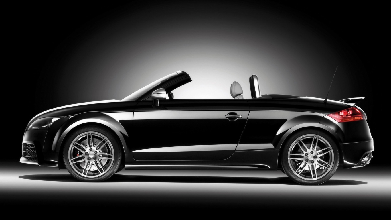 2009 Audi TT RS Roadster Black Side for 1366 x 768 HDTV resolution