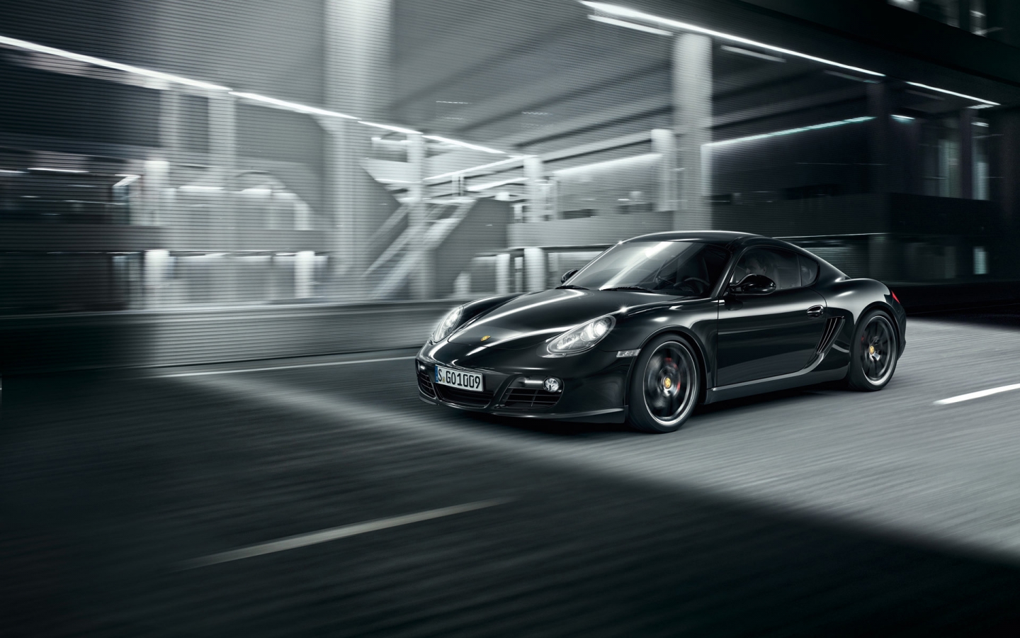 2011 Porsche Cayman S Black for 1440 x 900 widescreen resolution