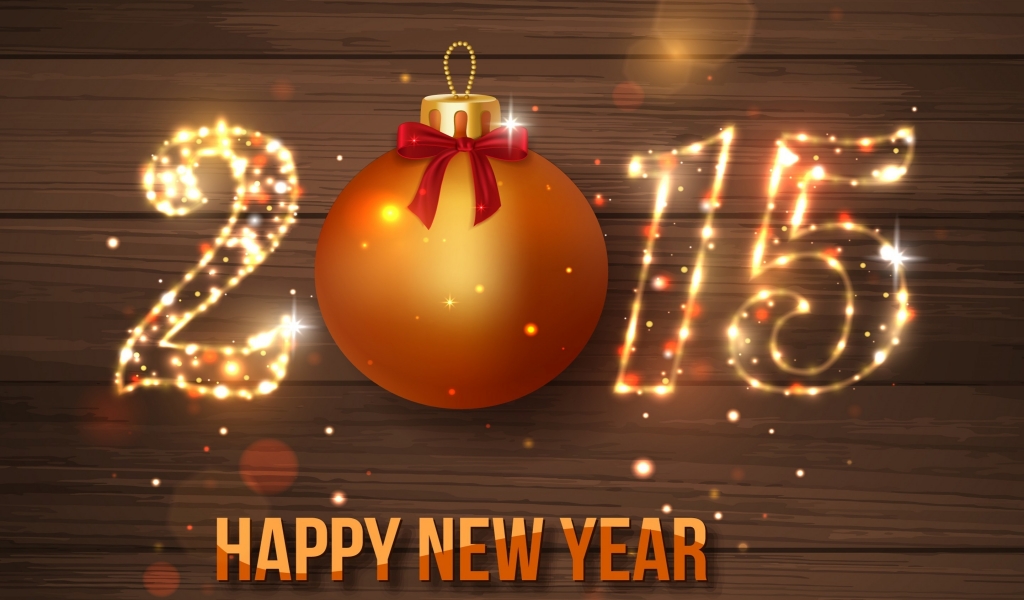 2015 Happy New Year for 1024 x 600 widescreen resolution