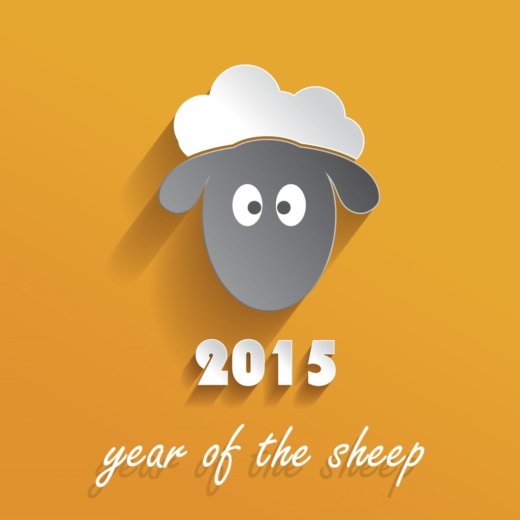 2015 Year of the Sheep for 1024 x 1024 iPad resolution