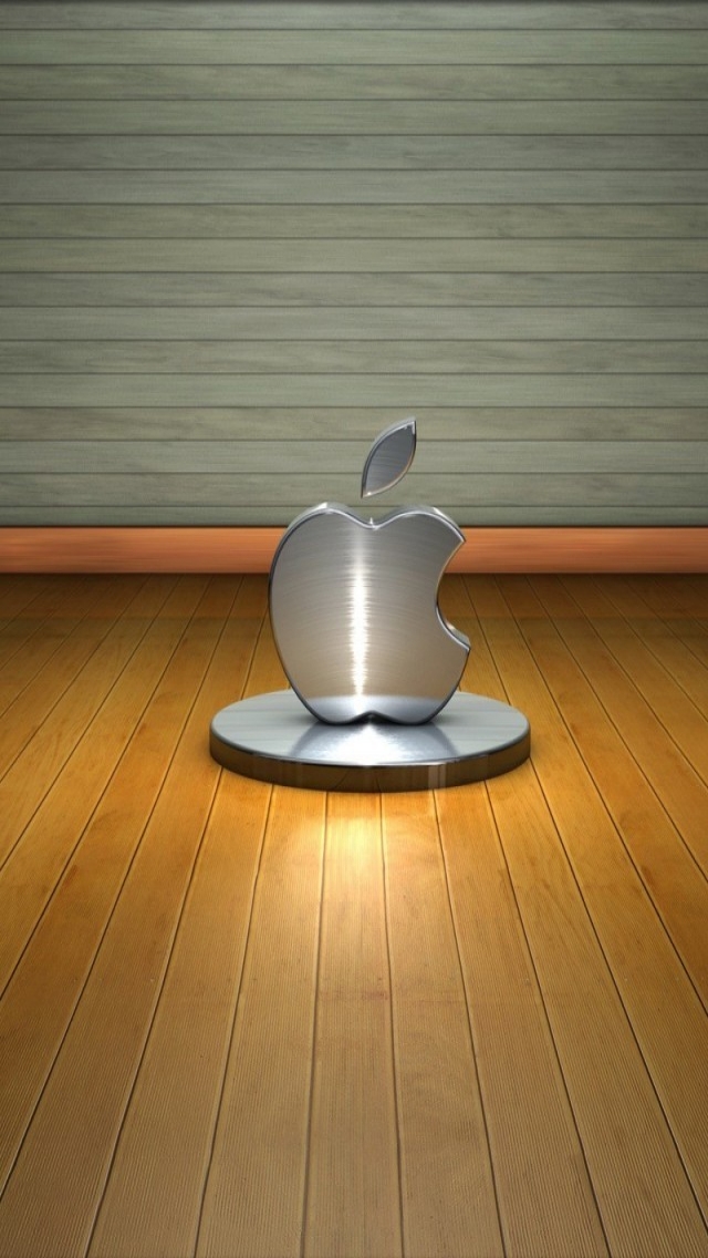 3D Apple Logo for 640 x 1136 iPhone 5 resolution