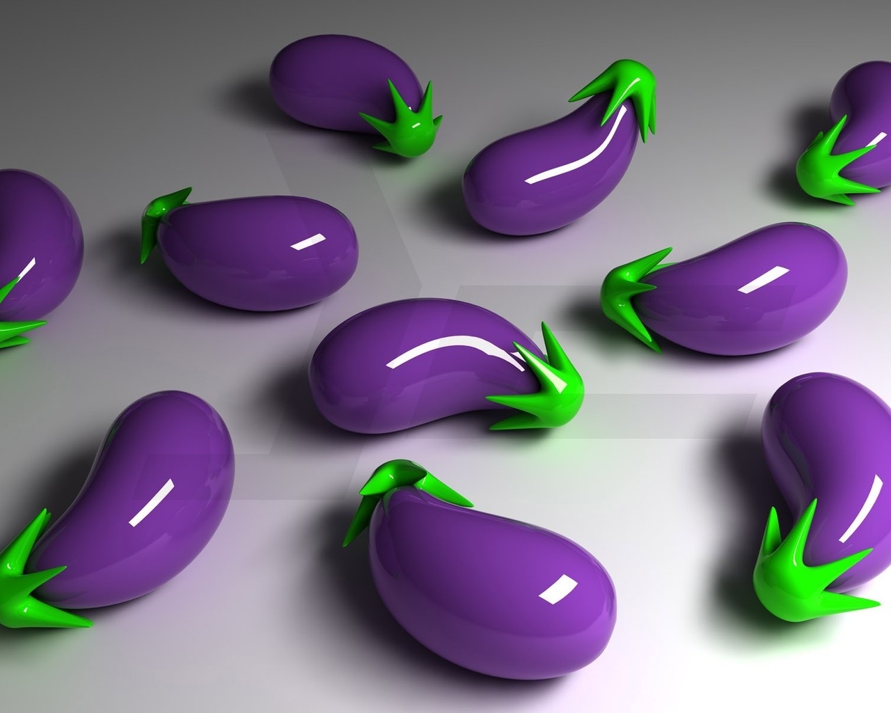 3D Eggplant for 1280 x 1024 resolution