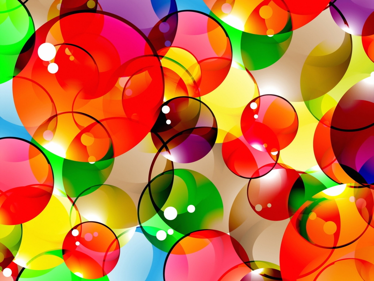 Abstract Colorful Bubbles for 1280 x 960 resolution