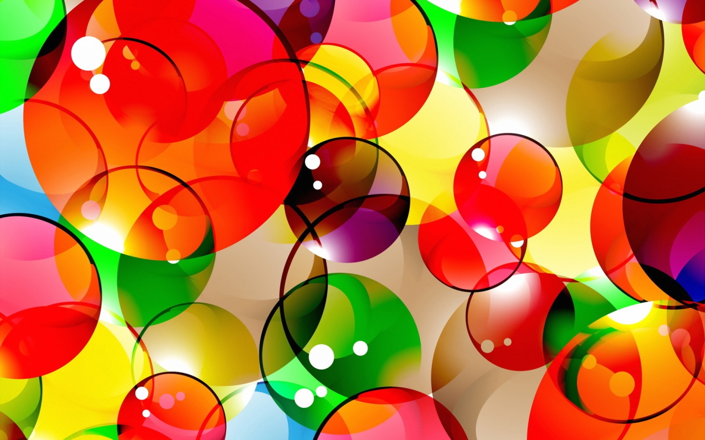 Abstract Colorful Bubbles for 1440 x 900 widescreen resolution