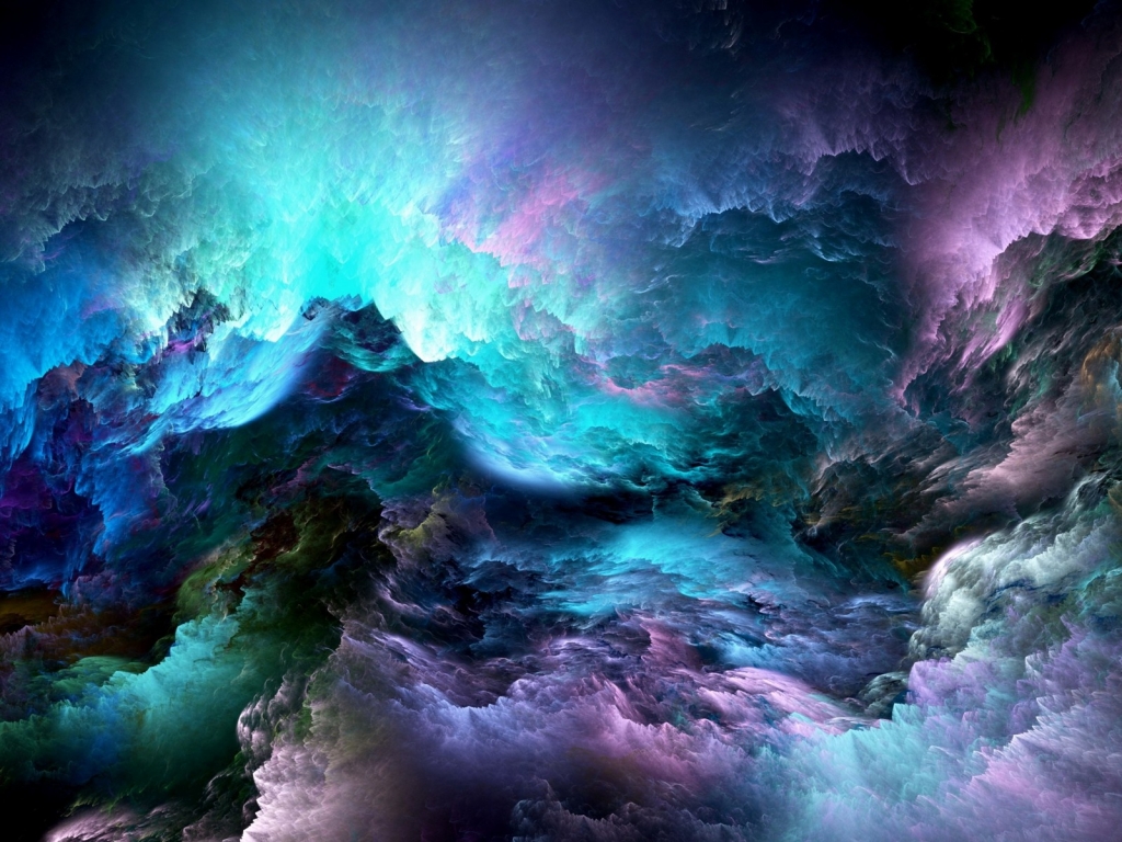 Abstract Colorful Clouds for 1024 x 768 resolution