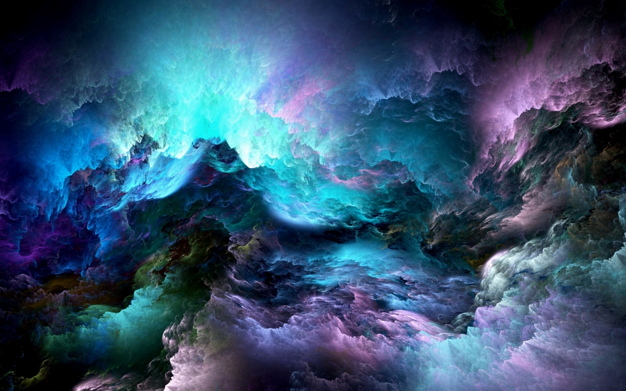 Abstract Colorful Clouds for 1280 x 800 widescreen resolution