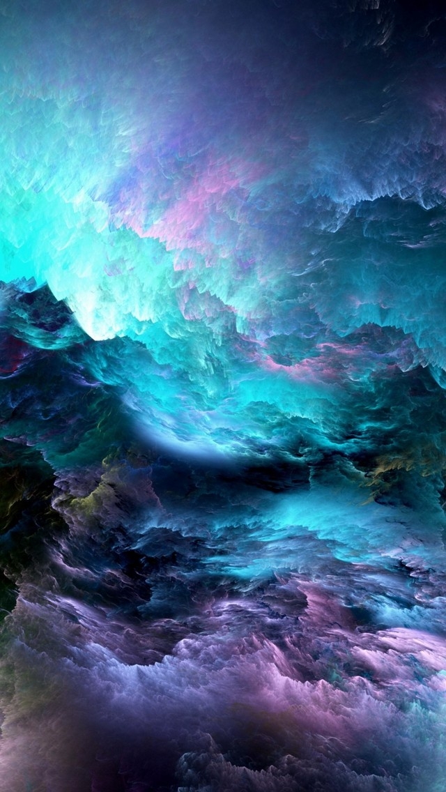 Abstract Colorful Clouds for 640 x 1136 iPhone 5 resolution