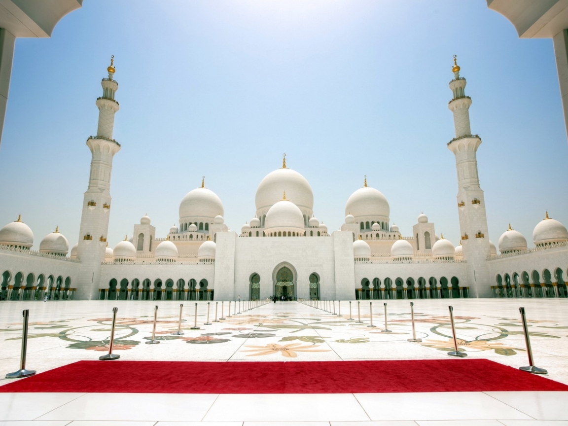 Abu Dhabi Sheikh Zayed Mosque for 1152 x 864 resolution