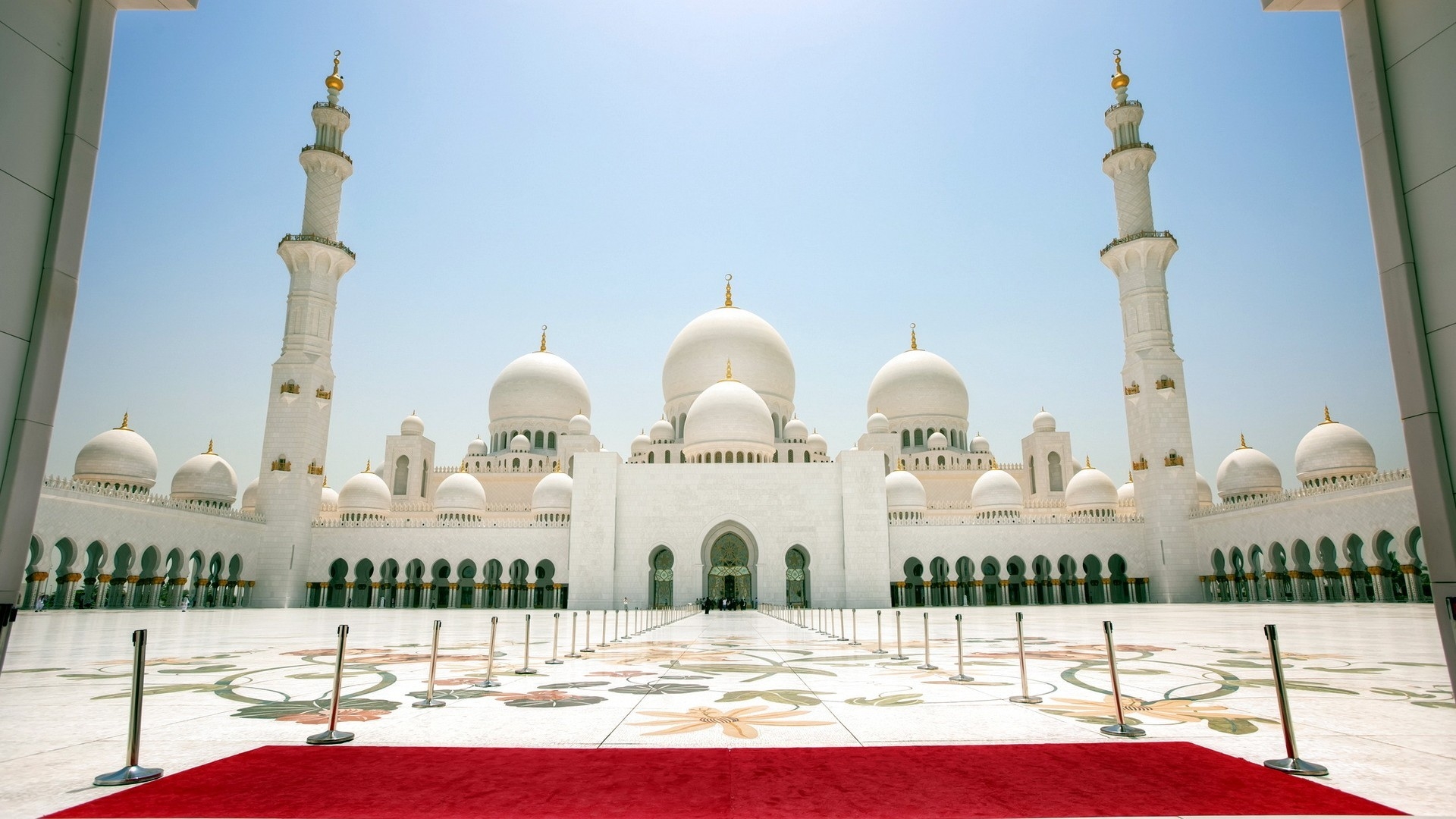 Abu Dhabi Sheikh Zayed Mosque for 1920 x 1080 HDTV 1080p resolution
