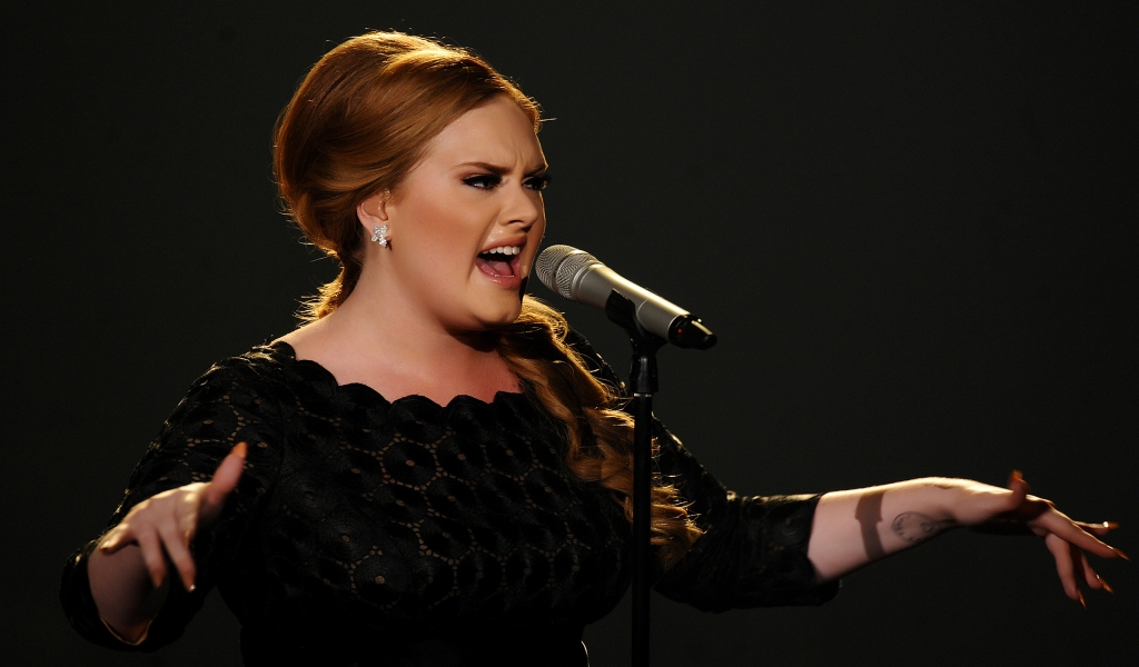 Adele Performing for 1024 x 600 widescreen resolution