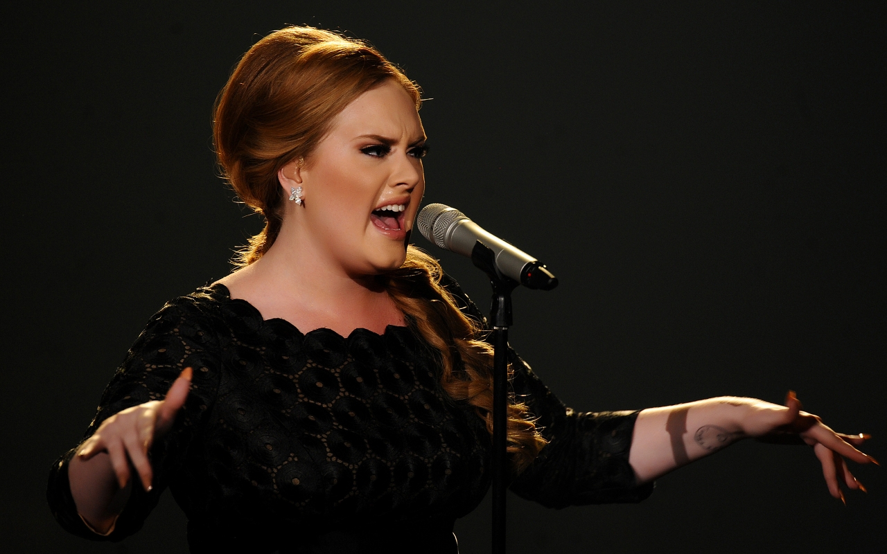 Adele Performing for 1280 x 800 widescreen resolution